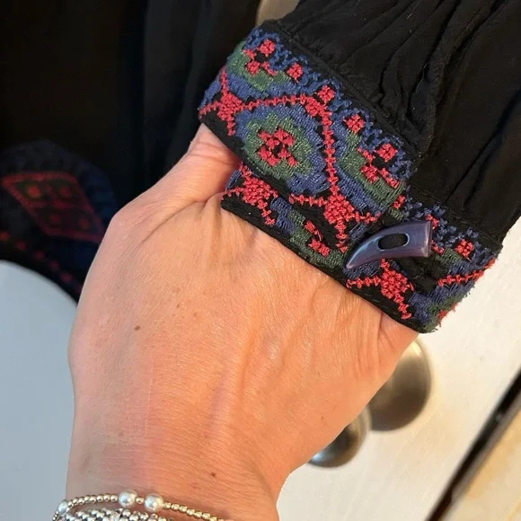 Black Dress w/ Embroidered Detail - Picture 5 of 7